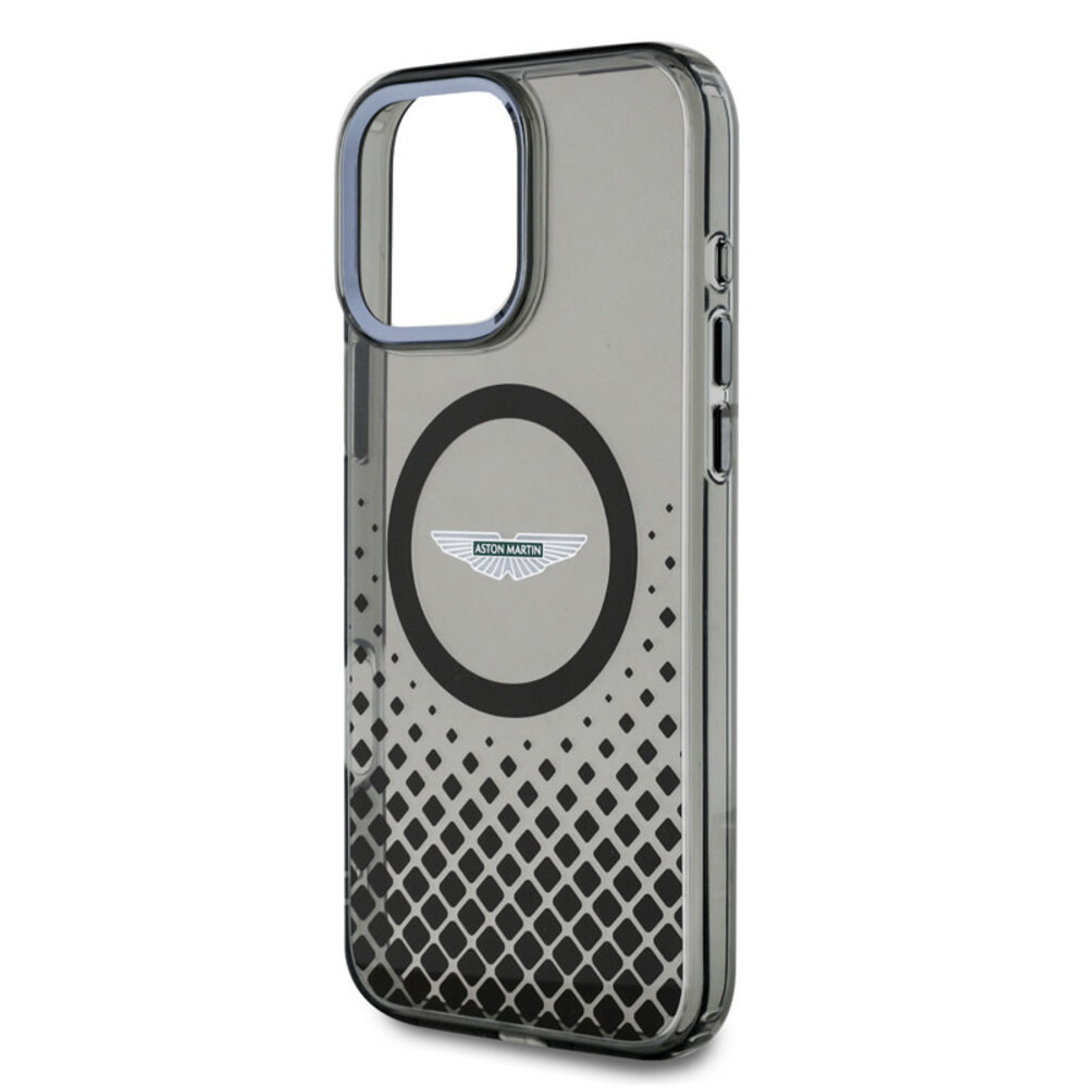 Aston Martin Aston Martin iPhone 16 Pro Max Back-Cover hul - Magsafe - IML Metal Gradient Squares - Schwarz Aston Martin Aston Martin iPhone 16 Pro Max Back-Cover hul - Magsafe - IML Metal Gradient Squares - Schwarz