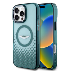 Aston Martin iPhone 16 Pro Max Back cover coque - Magsafe - IML Metal Gradient Squares - Vert