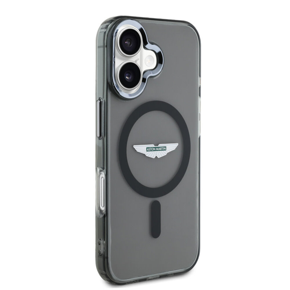 Aston Martin Aston Martin iPhone 16 Back cover case - Magsafe - IML Frosted Effect - Black Aston Martin Aston Martin iPhone 16 Back cover case - Magsafe - IML Frosted Effect - Black