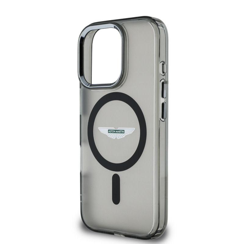 Aston Martin Aston Martin iPhone 16 Pro Max Backcover hoesje - Magsafe - IML Frosted Effect - Zwart, foto 5 van 6