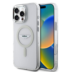 Aston Martin iPhone 16 Pro Backcover hoesje - Magsafe - IML Frosted Effect - Transparant