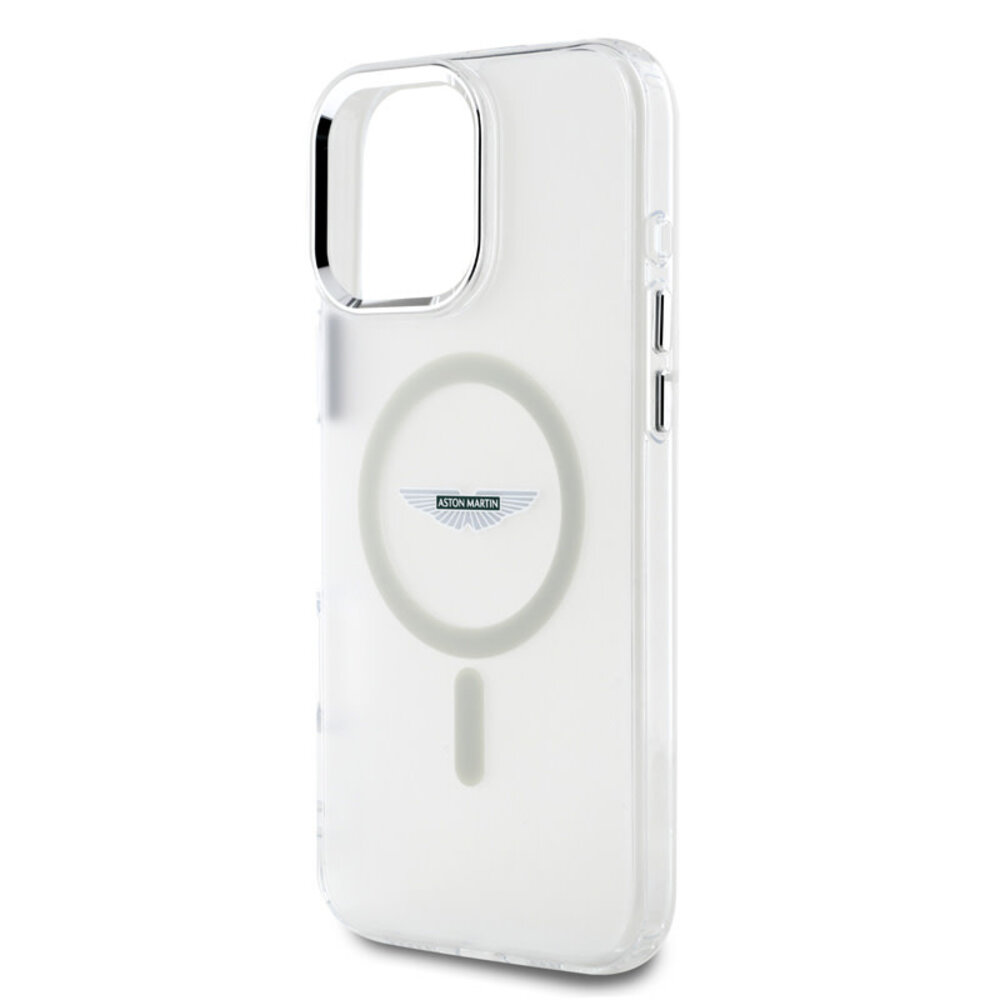 Aston Martin Aston Martin iPhone 16 Pro Backcover hoesje - Magsafe - IML Frosted Effect - Transparant Aston Martin Aston Martin iPhone 16 Pro Backcover hoesje - Magsafe - IML Frosted Effect - Transparant