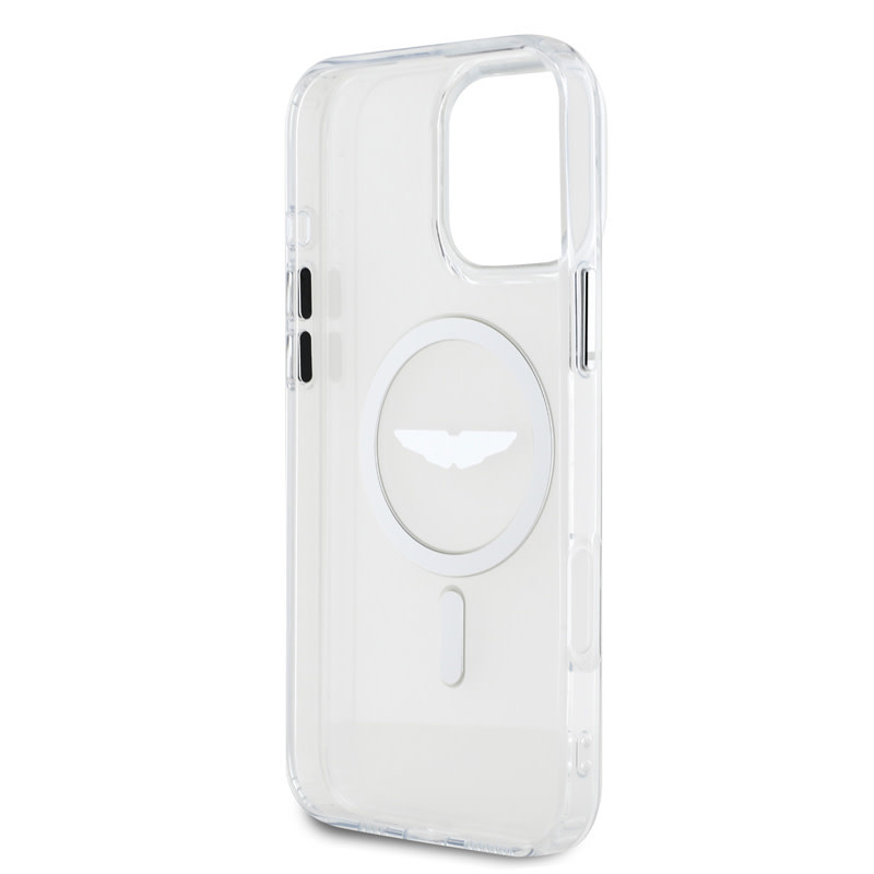 Aston Martin Aston Martin iPhone 16 Pro Max Backcover hoesje - Magsafe - IML Frosted Effect - Transparant, foto 6 van 6