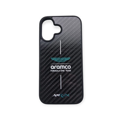 Aston Martin iPhone 16 Back cover coque - Carbon ARM24 Logo - Vert