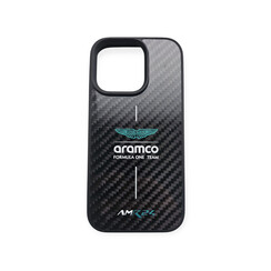 Aston Martin iPhone 16 Pro Max Back cover case - Carbon ARM24 Logo - Green