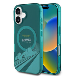 Aston Martin iPhone 16 Back cover coque - Magsafe - IML F1 Car - Vert
