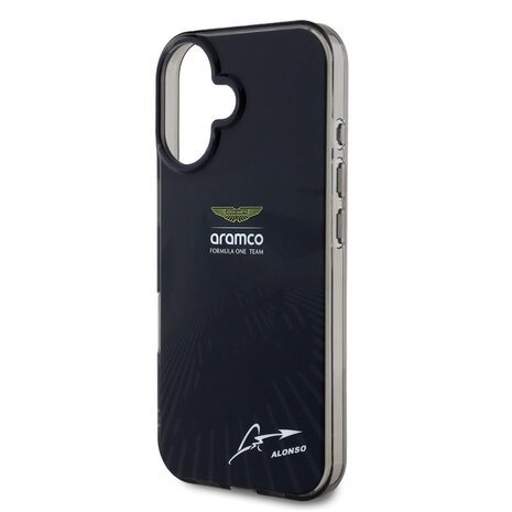 Aston Martin Aston Martin iPhone 16 Backcover hoesje - IML F1 Car - Alonso Signature - Zwart Aston Martin Aston Martin iPhone 16 Backcover hoesje - IML F1 Car - Alonso Signature - Zwart