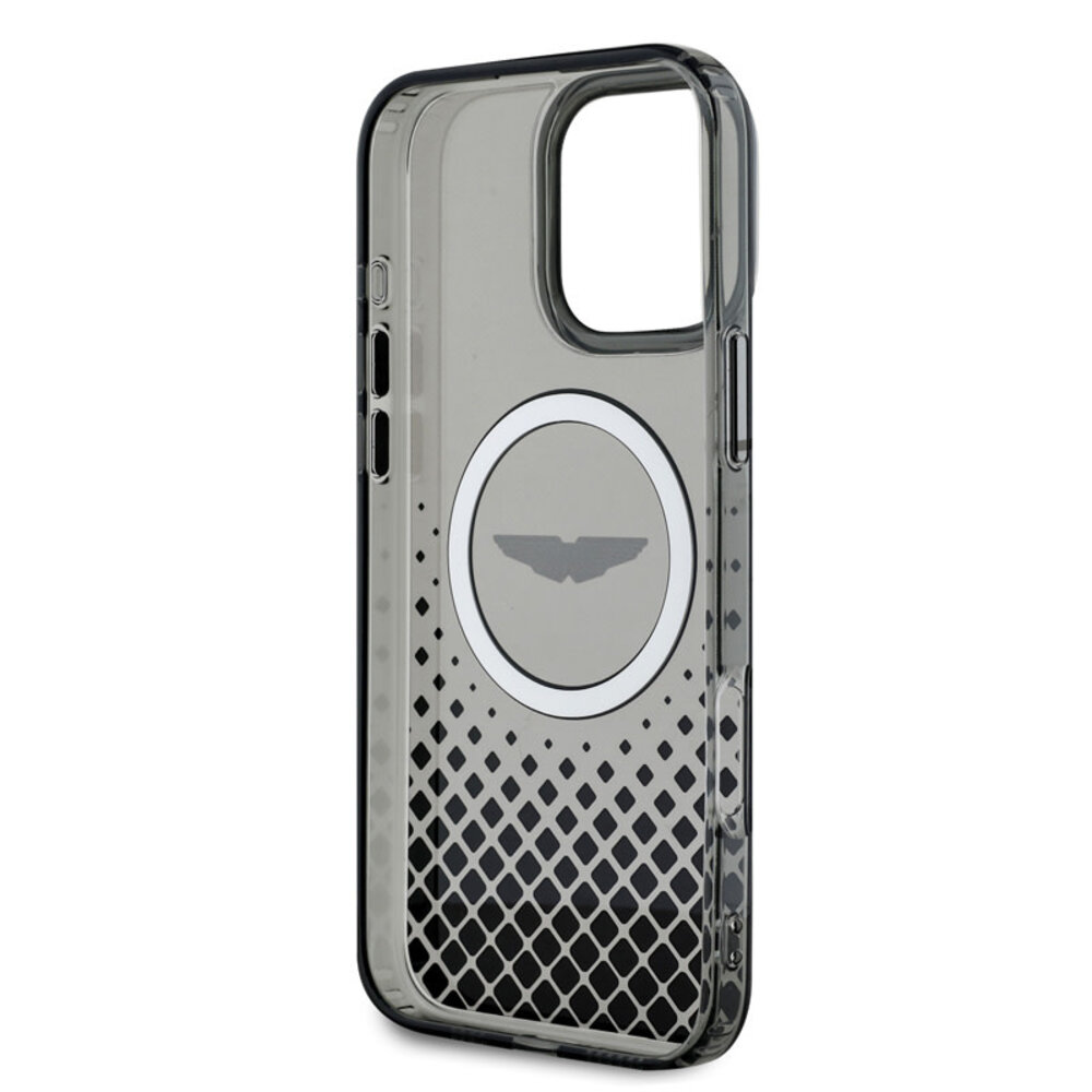 Aston Martin Aston Martin iPhone 16 Pro Max Back-Cover hul - Magsafe - IML Metal Gradient Squares - Schwarz Aston Martin Aston Martin iPhone 16 Pro Max Back-Cover hul - Magsafe - IML Metal Gradient Squares - Schwarz