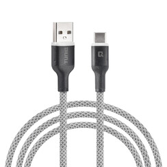 TUNIQ Lade- und Datenkabel - USB / USB C, 1 m, nylon, grau