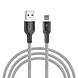 TUNIQ TUNIQ Chargeur rapide Câble de transfert de données en nylon USB Type-C 100cm - Gris TUNIQ TUNIQ Chargeur rapide Câble de transfert de données en nylon USB Type-C 100cm - Gris