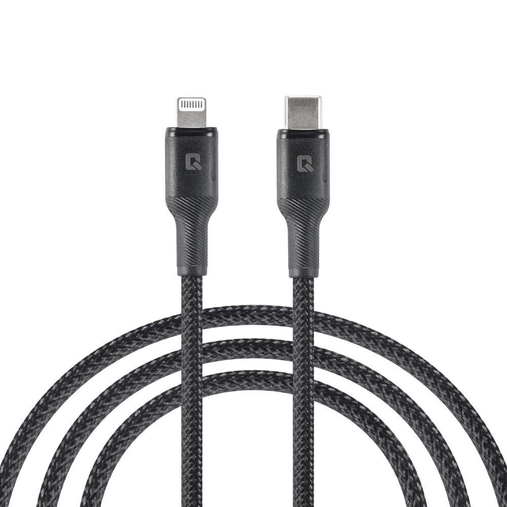 TUNIQ TUNIQ USB-C to Lightning Kabel - 100cm - Zwart TUNIQ TUNIQ USB-C to Lightning Kabel - 100cm - Zwart