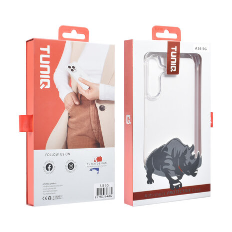 TUNIQ TUNIQ Galaxy A16 5G Back cover case - Transparent - Antishock TUNIQ TUNIQ Galaxy A16 5G Back cover case - Transparent - Antishock