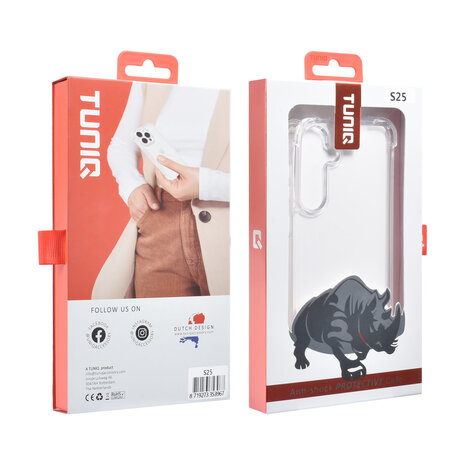 TUNIQ TUNIQ Galaxy S25 Back cover case - Transparent - Antishock TUNIQ TUNIQ Galaxy S25 Back cover case - Transparent - Antishock