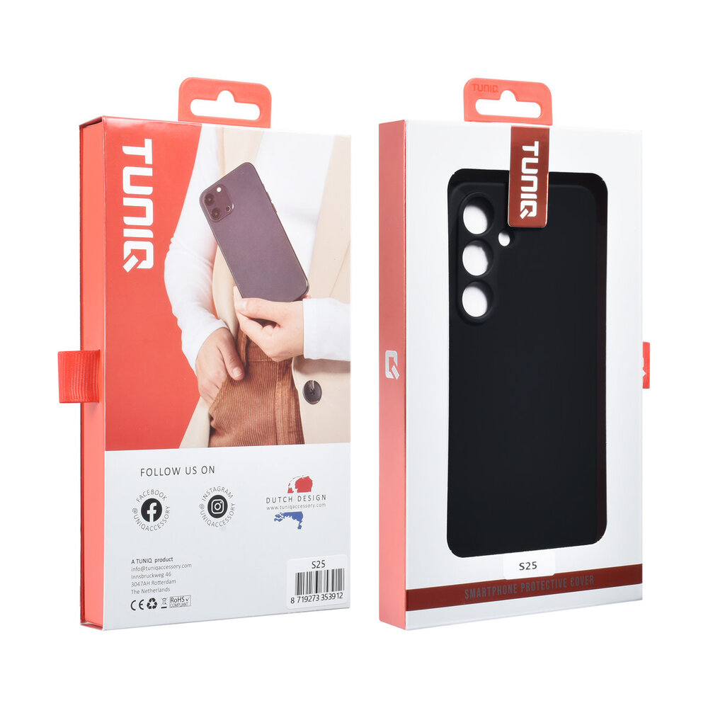 TUNIQ TUNIQ Galaxy S25 Back-Cover hul - Schwarz TUNIQ TUNIQ Galaxy S25 Back-Cover hul - Schwarz