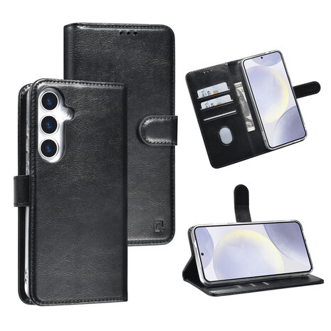 TUNIQ TUNIQ Galaxy S25 Plus Book type housse - Porte-cartes pour 3 cartes - Fermeture magnétique - Noir TUNIQ TUNIQ Galaxy S25 Plus Book type housse - Porte-cartes pour 3 cartes - Fermeture magnétique - Noir
