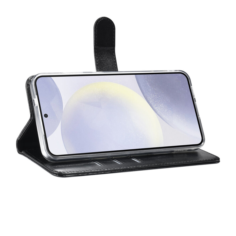 TUNIQ TUNIQ Galaxy S25 Plus Book-Case hul - Kartenhalter für 3 Karten - Magnetverschluss - Schwarz TUNIQ TUNIQ Galaxy S25 Plus Book-Case hul - Kartenhalter für 3 Karten - Magnetverschluss - Schwarz