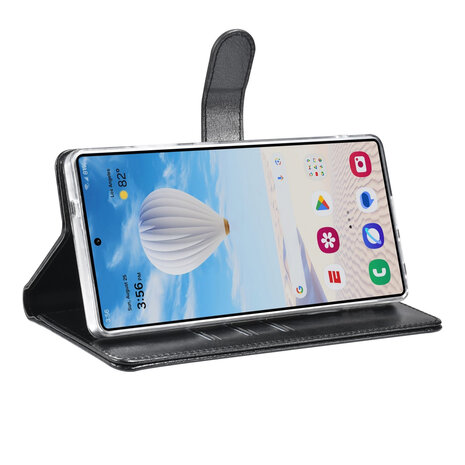 TUNIQ TUNIQ Galaxy S25 Ultra Book-Case hul - Kartenhalter für 3 Karten - Magnetverschluss - Schwarz TUNIQ TUNIQ Galaxy S25 Ultra Book-Case hul - Kartenhalter für 3 Karten - Magnetverschluss - Schwarz