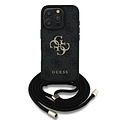 Guess Guess iPhone 16 Pro Back-Cover hul - Crossbody 4G Big Logo - Cord Strap - Schwarz