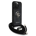 Guess Guess iPhone 16 Pro Back-Cover hul - Crossbody 4G Big Logo - Cord Strap - Schwarz