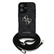 Guess Guess iPhone 16 Backcover hoesje - Crossbody 4G Big Logo - Cord Strap - Zwart Guess Guess iPhone 16 Backcover hoesje - Crossbody 4G Big Logo - Cord Strap - Zwart