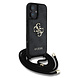 Guess Guess iPhone 16 Backcover hoesje - Crossbody 4G Big Logo - Cord Strap - Zwart Guess Guess iPhone 16 Backcover hoesje - Crossbody 4G Big Logo - Cord Strap - Zwart