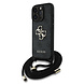 Guess Guess iPhone 16 Pro Max Back cover coque - Crossbody 4G Big Logo - Cord Strap - Noir Guess Guess iPhone 16 Pro Max Back cover coque - Crossbody 4G Big Logo - Cord Strap - Noir