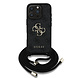 Guess Guess iPhone 16 Pro Max Back cover coque - Crossbody 4G Big Logo - Cord Strap - Noir Guess Guess iPhone 16 Pro Max Back cover coque - Crossbody 4G Big Logo - Cord Strap - Noir