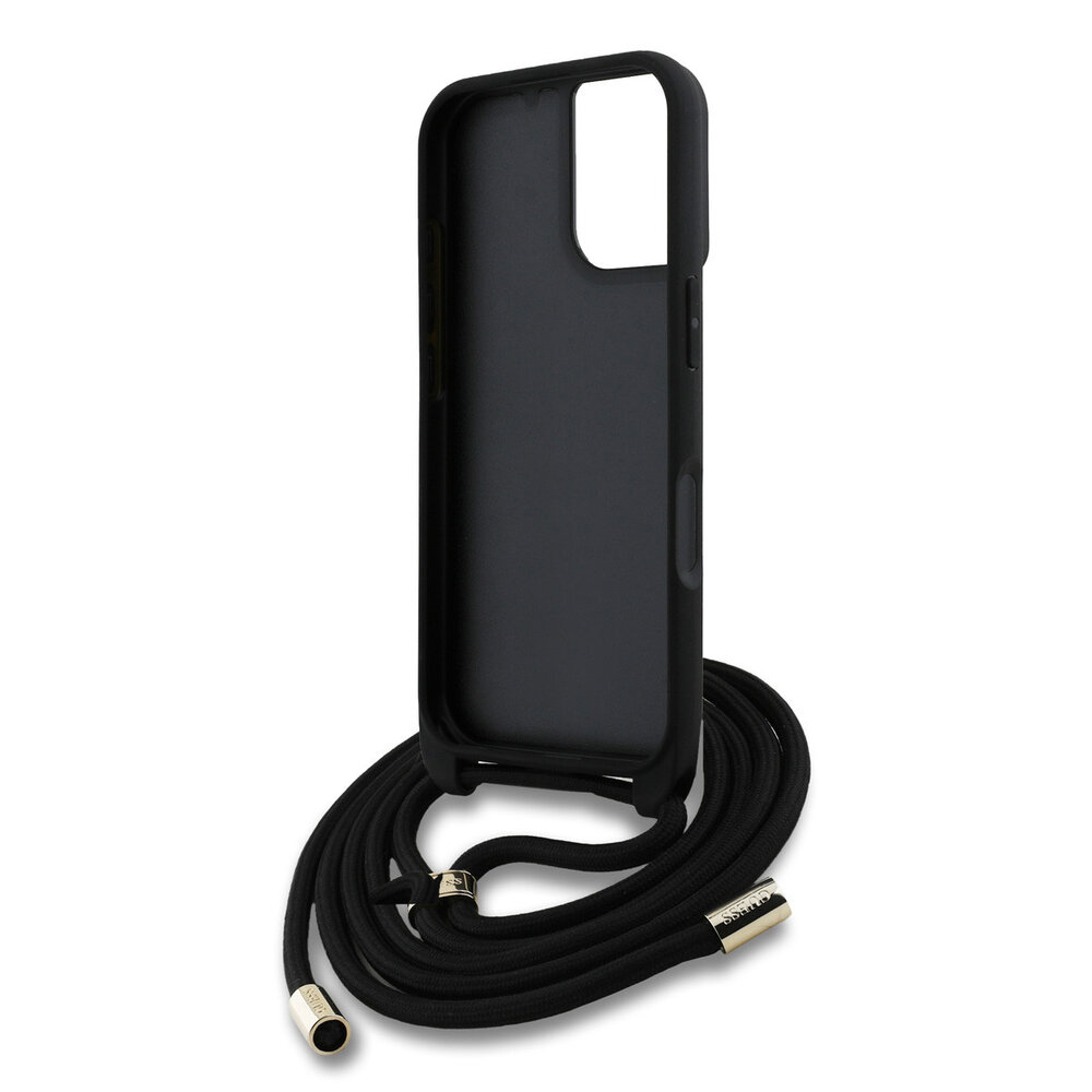 Guess Guess iPhone 16 Back cover case - Crossbody 4G Big Logo - Cord Strap - Brown Guess Guess iPhone 16 Back cover case - Crossbody 4G Big Logo - Cord Strap - Brown