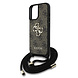 Guess Guess iPhone 16 Backcover hoesje - Crossbody 4G Big Logo - Cord Strap - Bruin Guess Guess iPhone 16 Backcover hoesje - Crossbody 4G Big Logo - Cord Strap - Bruin
