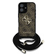 Guess Guess iPhone 16 Backcover hoesje - Crossbody 4G Big Logo - Cord Strap - Bruin Guess Guess iPhone 16 Backcover hoesje - Crossbody 4G Big Logo - Cord Strap - Bruin