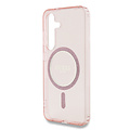 Guess Guess Galaxy S25 Back cover coque - Magnetic IML Glitter Circle - Magsafe - Rose