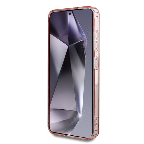 Guess Guess Galaxy S25 Backcover hoesje - Magnetic IML Glitter Circle - Magsafe - Roze Guess Guess Galaxy S25 Backcover hoesje - Magnetic IML Glitter Circle - Magsafe - Roze