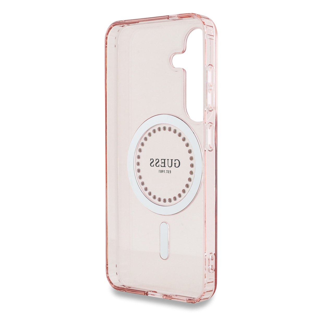 Guess Guess Galaxy S25 Backcover hoesje - Rhinestones Printed Classic Logo - MagSafe - Roze, foto 6 van 6