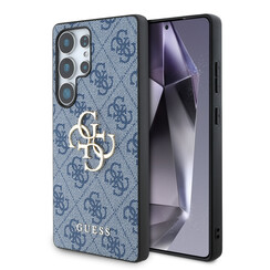 Guess Galaxy S25 Ultra Back-Cover hul - 4G PU Big Logo - Blau