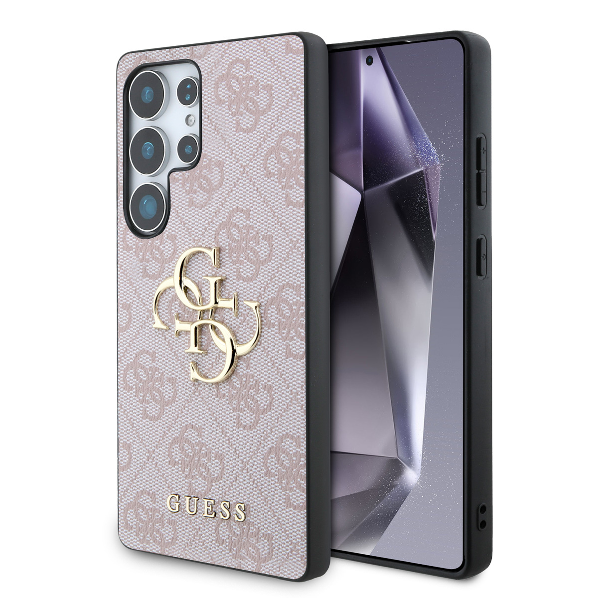 Guess Guess Galaxy S25 Ultra Backcover hoesje - 4G PU Big Logo - Roze