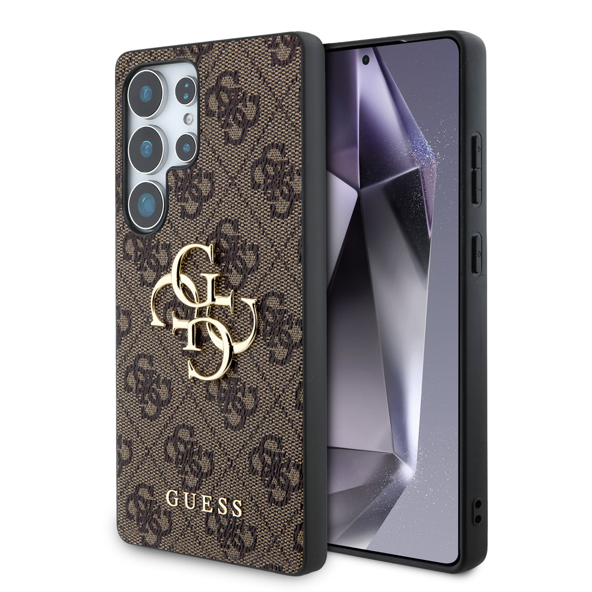 Guess Guess Galaxy S25 Ultra Backcover hoesje - 4G PU Big Logo - Bruin