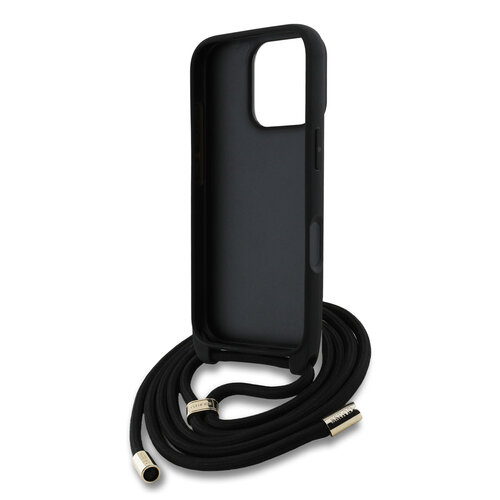 Guess Guess iPhone 16 Pro Max Back cover case - Crossbody 4G Big Logo - Cord Strap - Brown