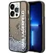 Karl Lagerfeld Karl Lagerfeld iPhone 14 Pro Backcover hoesje - Liquid Glitter - Zwart Karl Lagerfeld Karl Lagerfeld iPhone 14 Pro Backcover hoesje - Liquid Glitter - Zwart