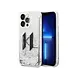 Karl Lagerfeld Karl Lagerfeld iPhone 14 Pro Back cover case - Glitter KL Logo - Silver Karl Lagerfeld Karl Lagerfeld iPhone 14 Pro Back cover case - Glitter KL Logo - Silver