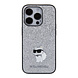 Karl Lagerfeld Karl Lagerfeld iPhone 15 Pro Back-Cover hul - Fixed Glitter - Ikonik K Logo - Silber Karl Lagerfeld Karl Lagerfeld iPhone 15 Pro Back-Cover hul - Fixed Glitter - Ikonik K Logo - Silber