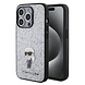 Karl Lagerfeld Karl Lagerfeld iPhone 15 Pro Back-Cover hul - Fixed Glitter - Ikonik K Logo - Silber Karl Lagerfeld Karl Lagerfeld iPhone 15 Pro Back-Cover hul - Fixed Glitter - Ikonik K Logo - Silber