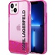 Karl Lagerfeld Karl Lagerfeld iPhone 14 Plus Backcover hoesje - Liquid Glitter - Roze Karl Lagerfeld Karl Lagerfeld iPhone 14 Plus Backcover hoesje - Liquid Glitter - Roze