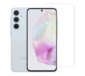 TUNIQ box of 10 - TUNIQ Galaxy A35 Screenprotector - Tempered glass - Transparant TUNIQ box of 10 - TUNIQ Galaxy A35 Screenprotector - Tempered glass - Transparant