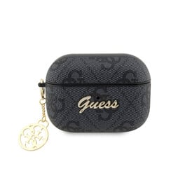 Guess AirPods Pro & Pro 2 Case - 4G - Heart Charm - Zwart