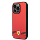 Ferrari Ferrari iPhone 14 Pro Back cover coque - Real Leather - Hot Stamp - Rouge Ferrari Ferrari iPhone 14 Pro Back cover coque - Real Leather - Hot Stamp - Rouge