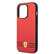 Ferrari Ferrari iPhone 14 Pro Back cover coque - Real Leather - Hot Stamp - Rouge Ferrari Ferrari iPhone 14 Pro Back cover coque - Real Leather - Hot Stamp - Rouge