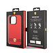 Ferrari Ferrari iPhone 14 Pro Back cover coque - Real Leather - Hot Stamp - Rouge Ferrari Ferrari iPhone 14 Pro Back cover coque - Real Leather - Hot Stamp - Rouge
