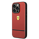 Ferrari Ferrari iPhone 14 Pro Back cover case - Real Leather - Perforated - Red Ferrari Ferrari iPhone 14 Pro Back cover case - Real Leather - Perforated - Red