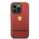 Ferrari Ferrari iPhone 14 Pro Back cover case - Real Leather - Perforated - Red Ferrari Ferrari iPhone 14 Pro Back cover case - Real Leather - Perforated - Red