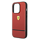 Ferrari Ferrari iPhone 14 Pro Back cover case - Real Leather - Perforated - Red Ferrari Ferrari iPhone 14 Pro Back cover case - Real Leather - Perforated - Red